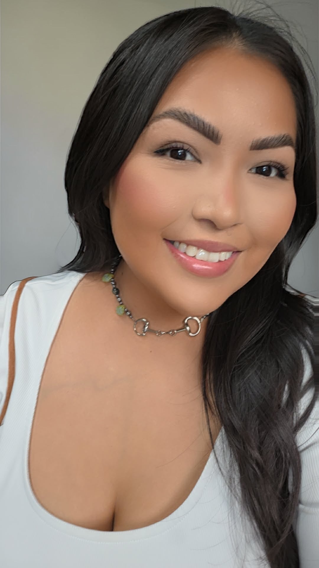 Kambaba Jasper Snaffle Bit Choker Necklace | Western Equestrian Style | Adjustable Statement Choker